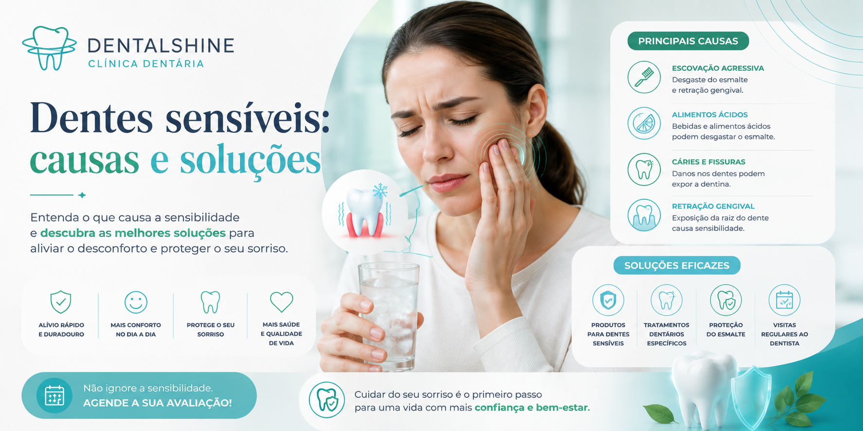 Dentes sensíveis: causas e soluções