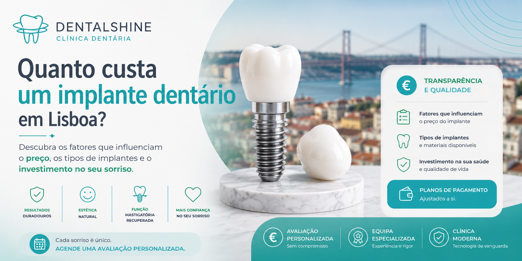 Quanto custa um implante dentário em Lisboa?